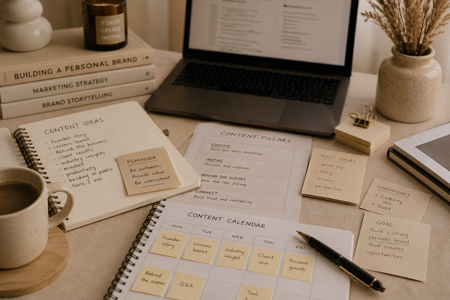 Founder building personal brand